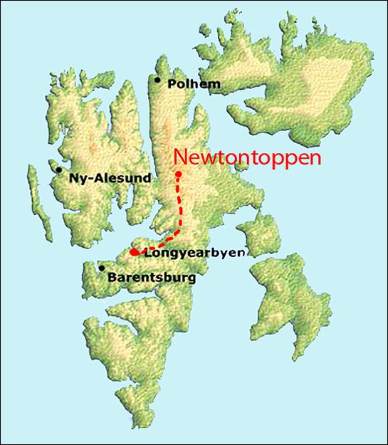 map of the traverse