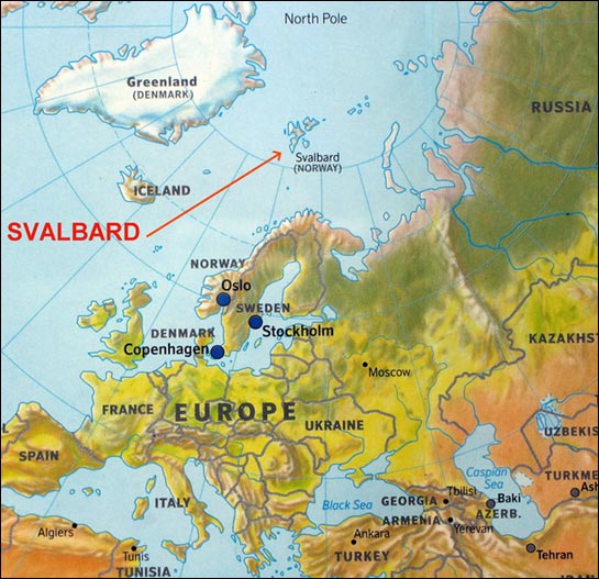 map of Svalbard